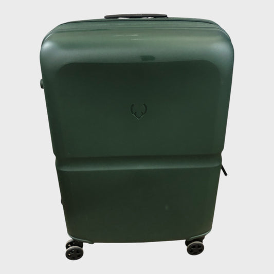 Antler Medium Single Stripe Suitcase - Green
