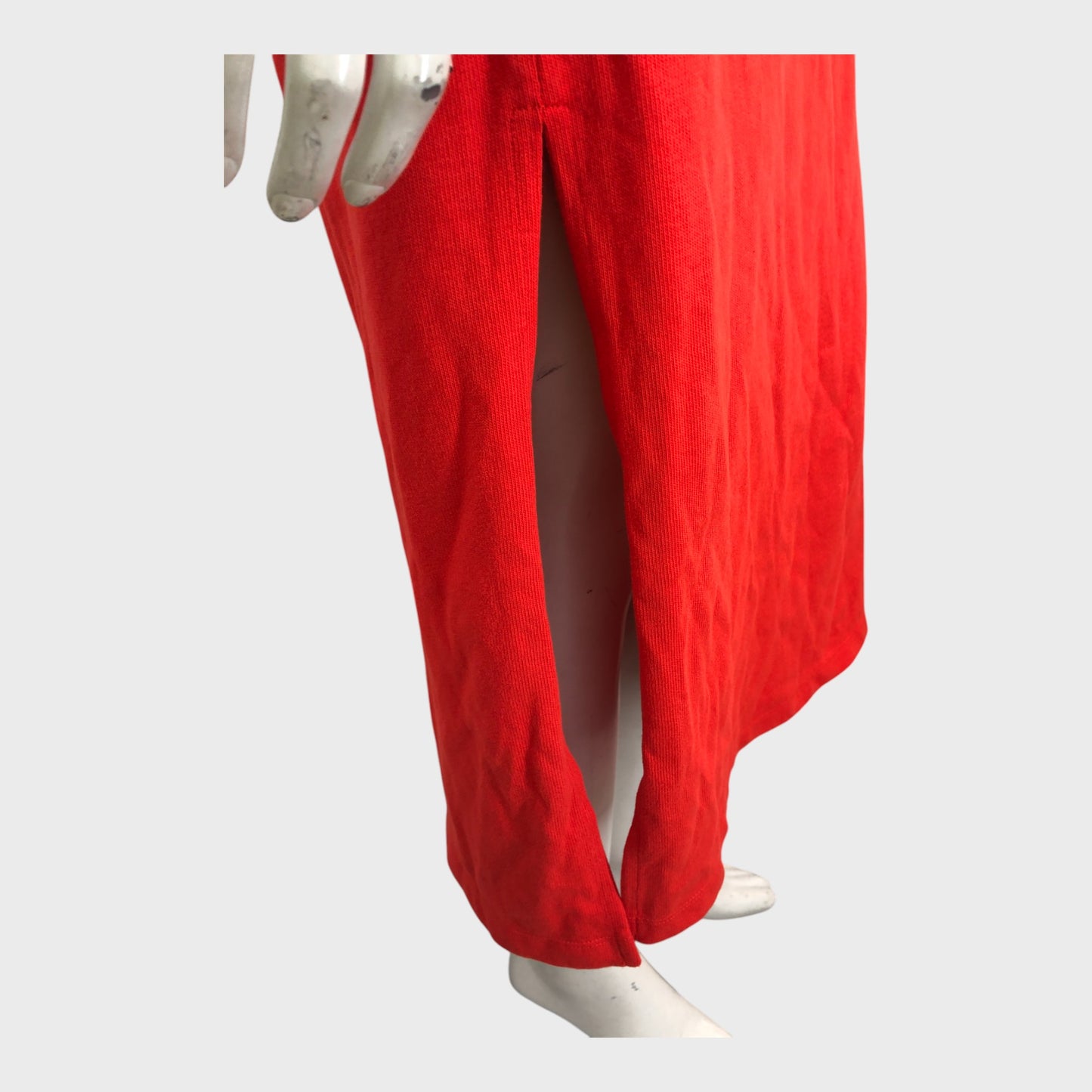 Branded Coral Midi T-Shirt Dress - Size 8
