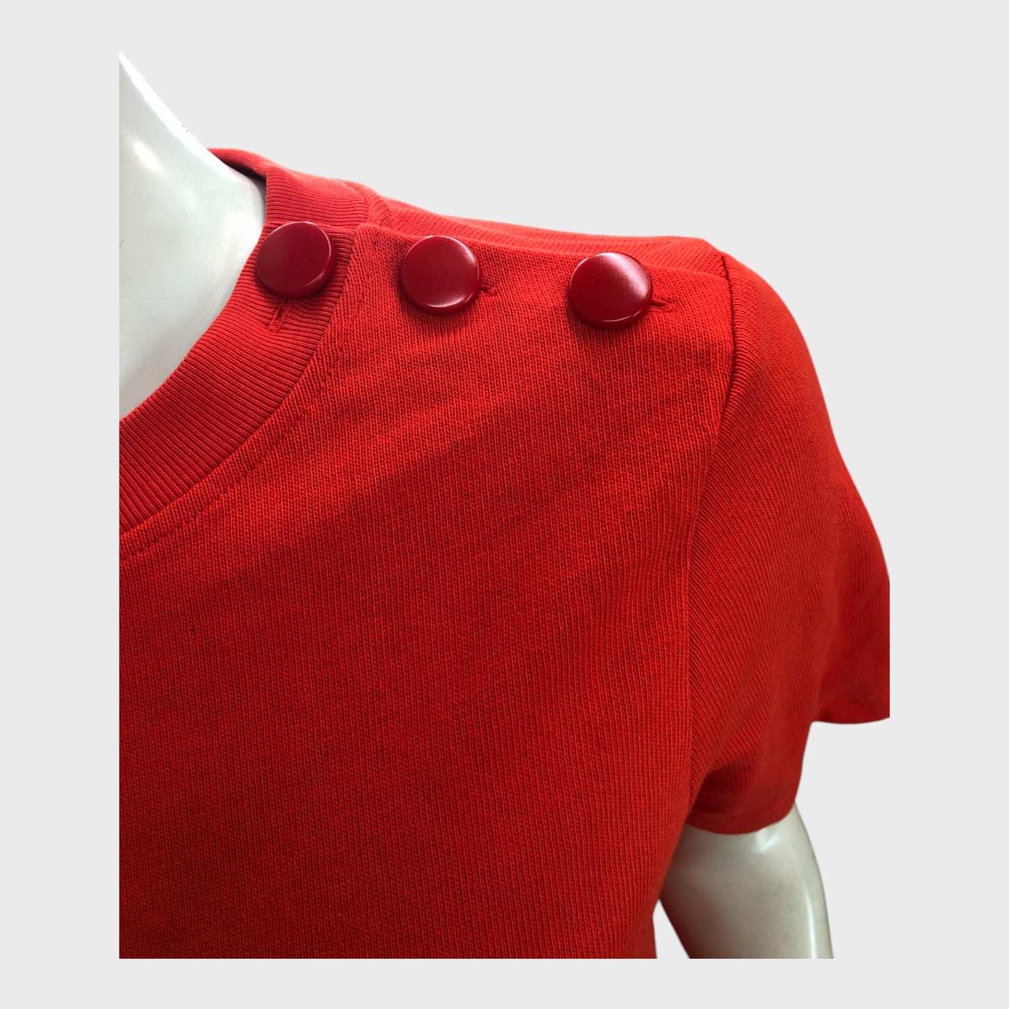Branded Coral Midi T-Shirt Dress - Size 8
