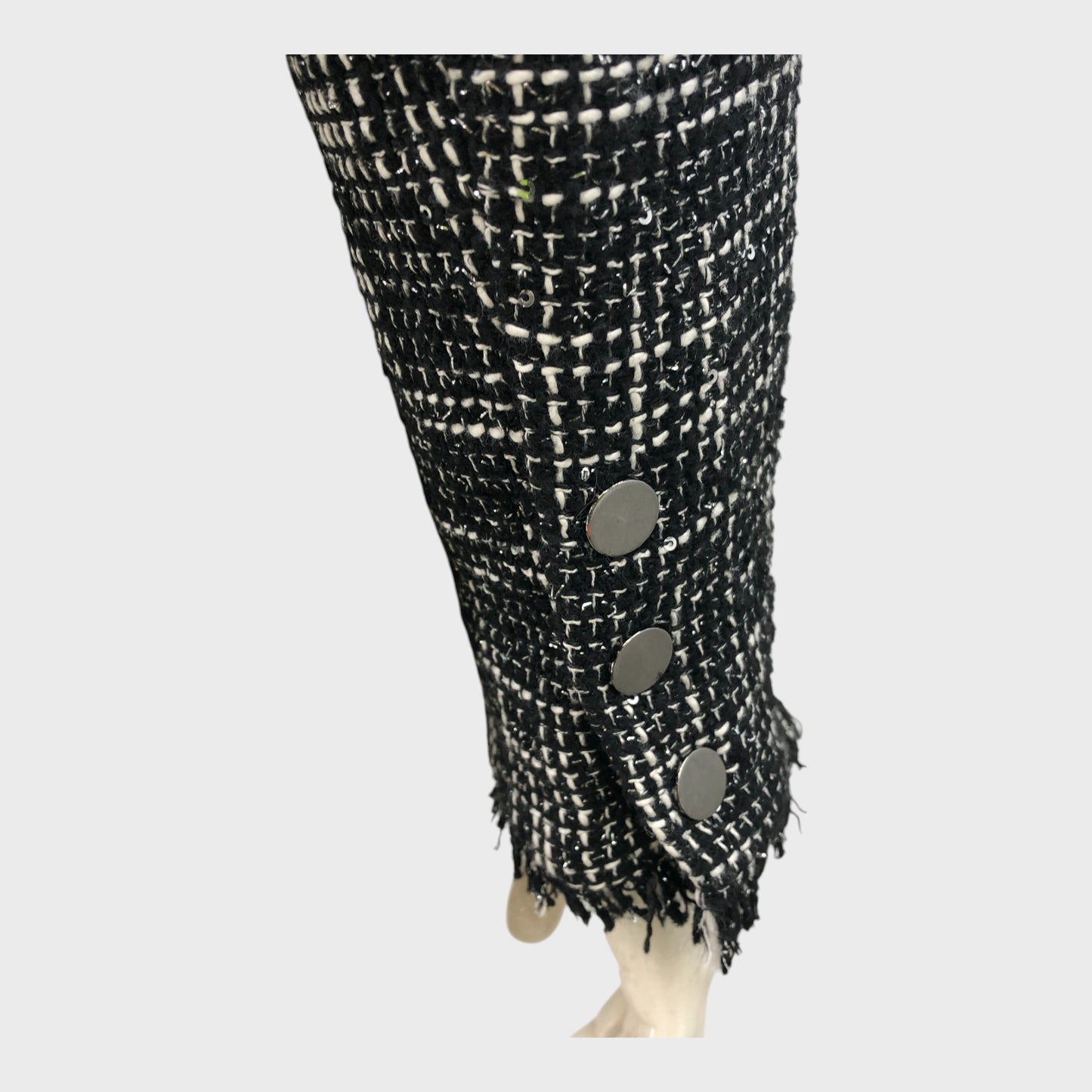 Branded Metallic Tweed Jacket - Size 16