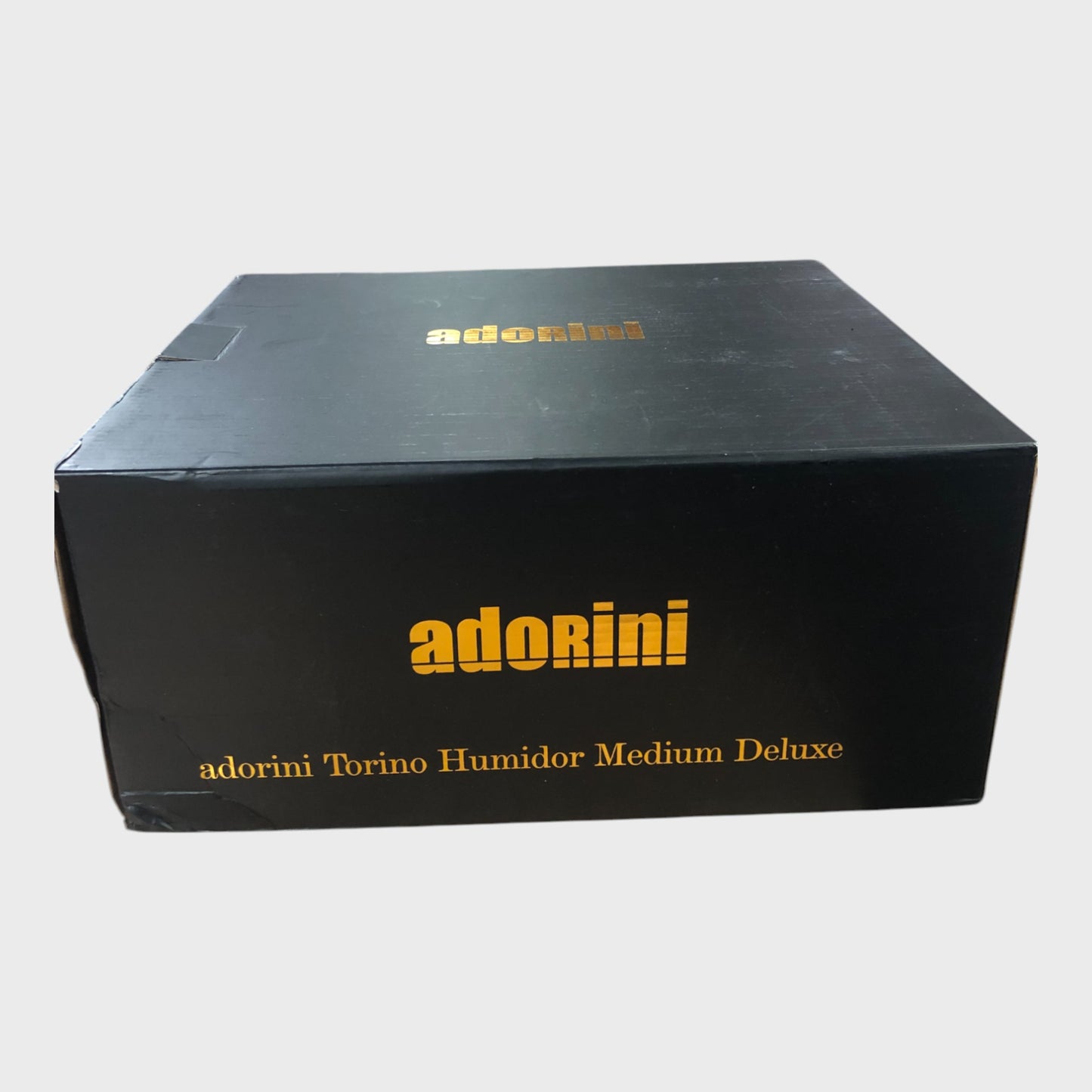 Adorini Torino Cigar Humidor - Black Medium Deluxe