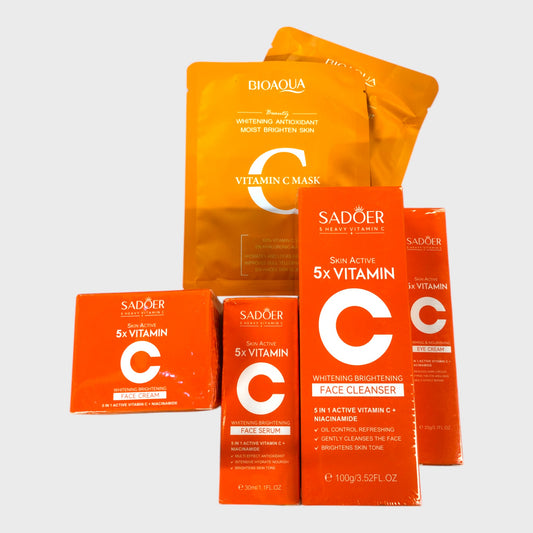 Vitamin C Skin Brightening Skin Care Set - 6 Pieces