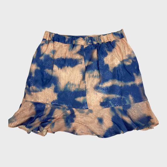 Pink Tie Dye Ruffle Skirt