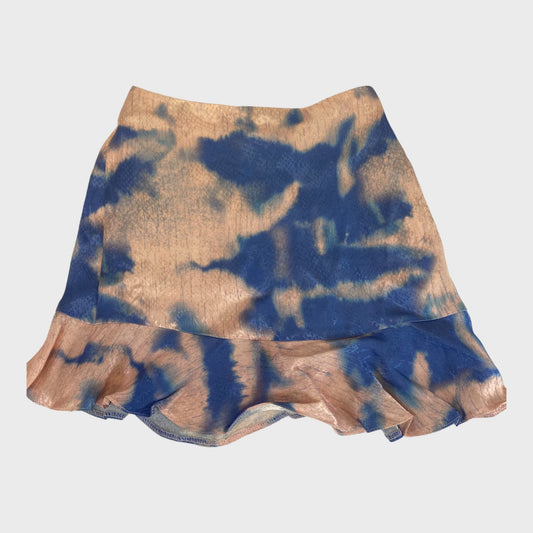 Pink Tie Dye Ruffle Skirt