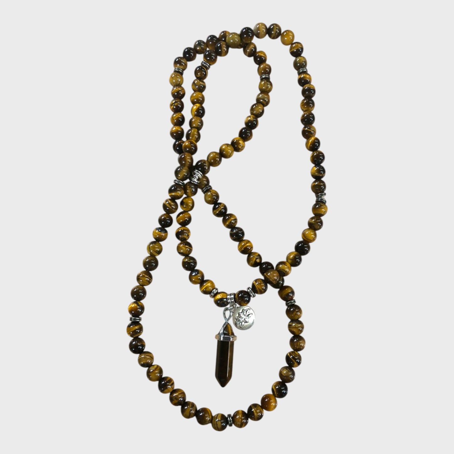 108 Beads Natural Tiger's Eye Prayer Necklace