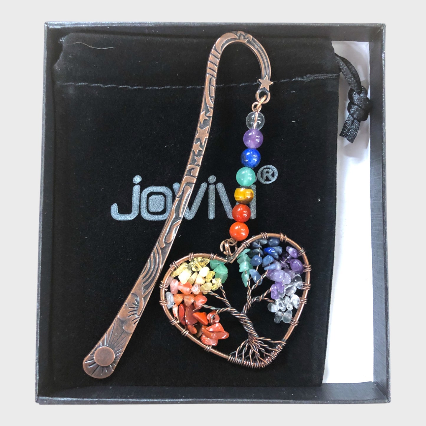 Chakra Crystal Heart Tree of Life Bookmark