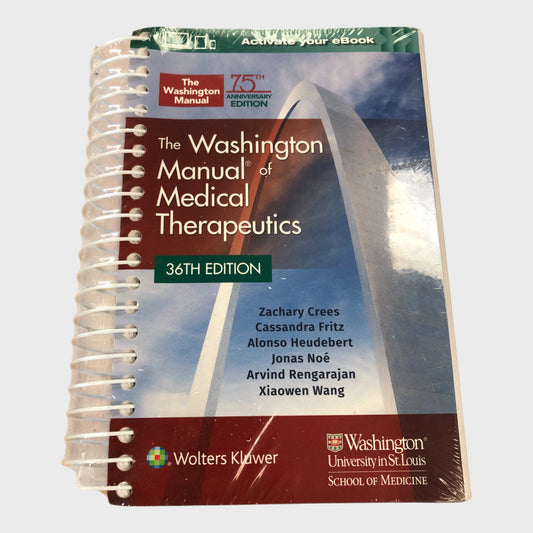The Washington Manual of Medical Therapeutics - 36th ED - Spiral - New/Sealed