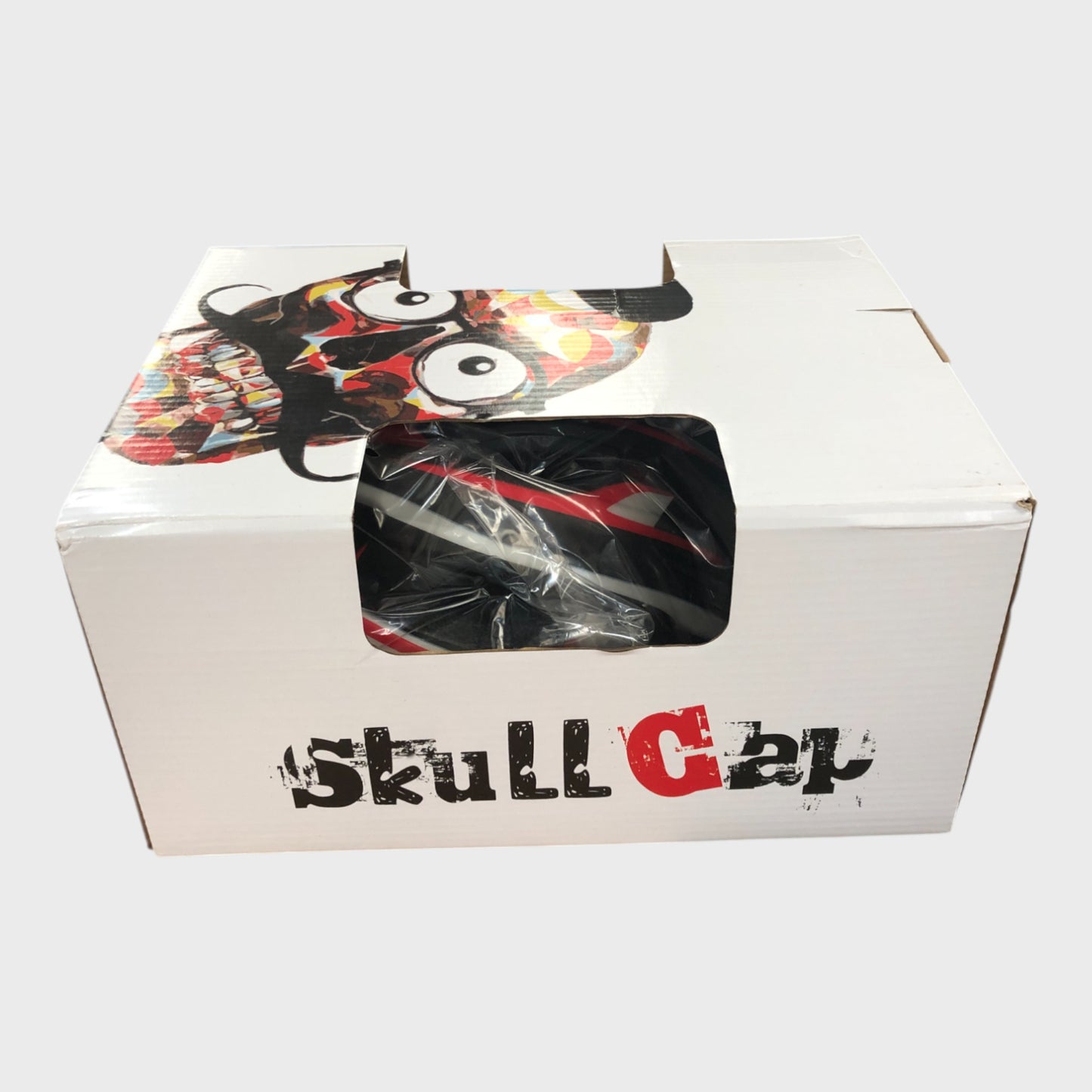 Skull Cap Red & Black Bicycle Helmet - Large