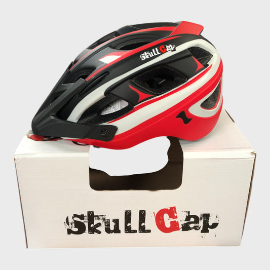 Skull Cap Red & Black Bicycle Helmet - Large