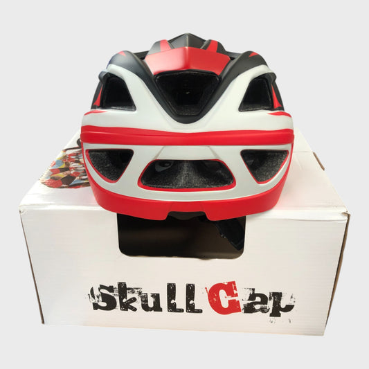 Skull Cap Red & Black Bicycle Helmet - Large