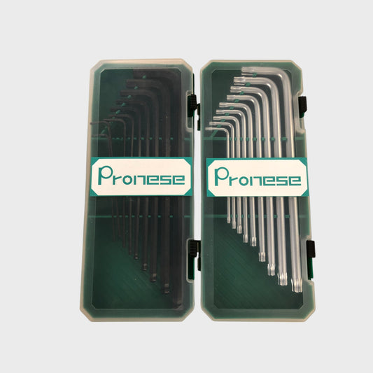 Pronese 18 Piece Extra Long Hexagonal Wrench Set - T10-T50