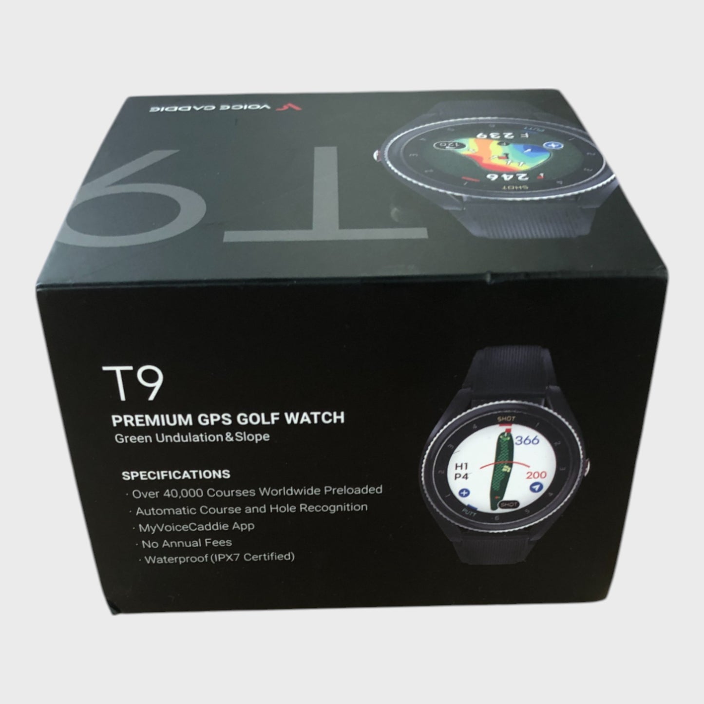 Voice Caddie T9 Golf GPS Watch - Black