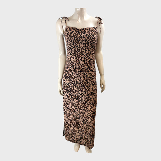 Leopard Print Maxi Slip Dress