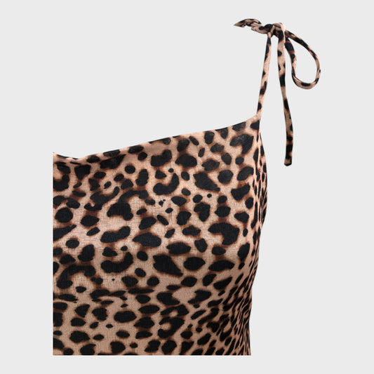 Leopard Print Maxi Slip Dress