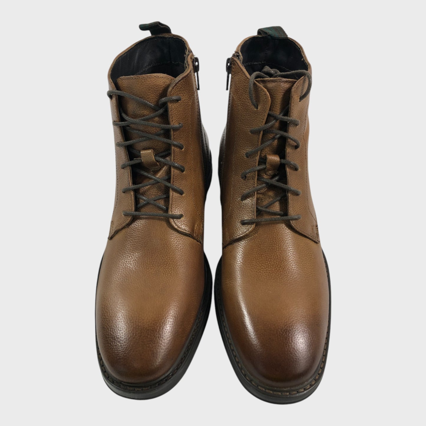 Branded Chestnut Brown Lace Up Boot - 7 UK