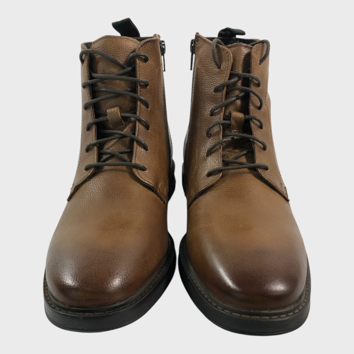 Branded Chestnut Brown Lace Up Boot - 7 UK
