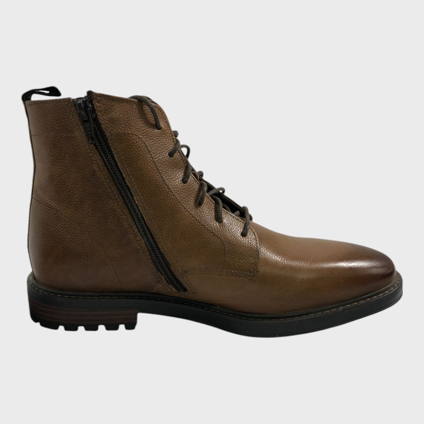 Branded Chestnut Brown Lace Up Boot - 7 UK