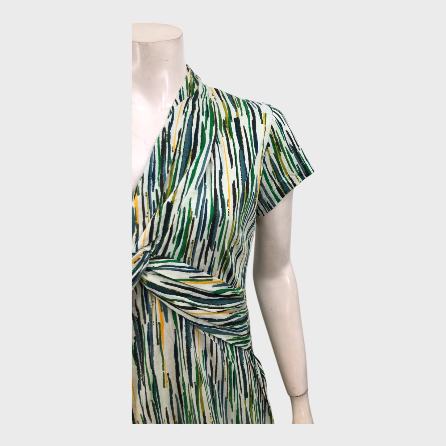 Branded Green Twist Front Dress