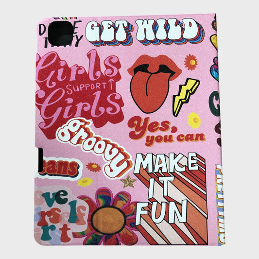 Pink 70's Themed Tablet Case - For iPad Pro 12.9
