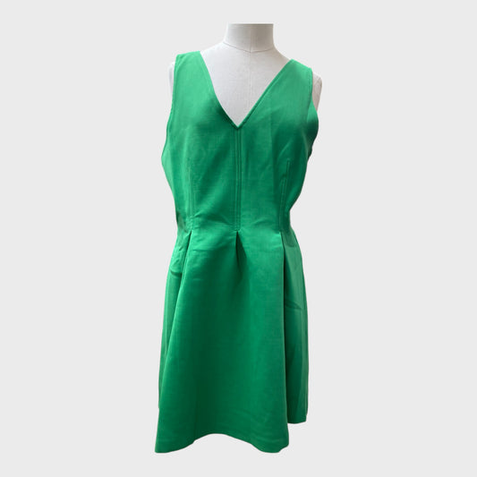 Green Branded Skater Mini Dress