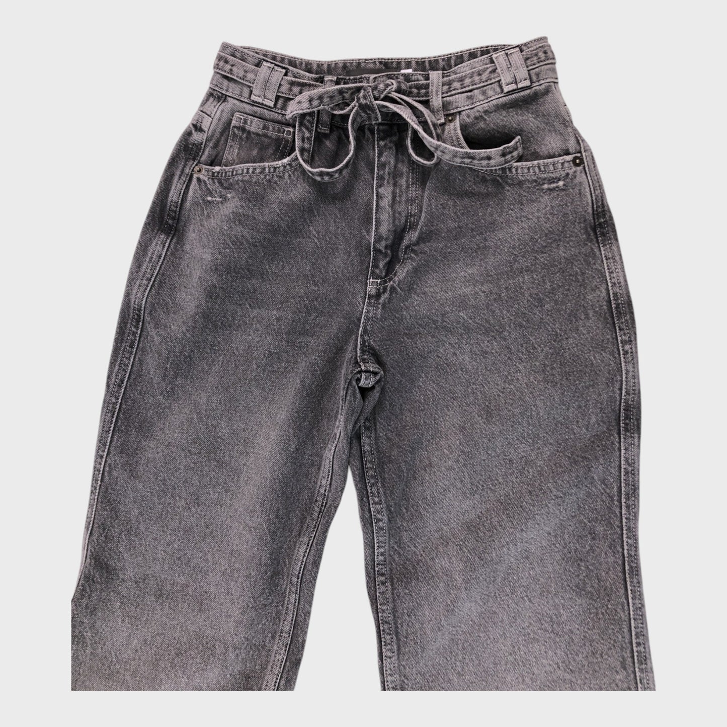 Branded Grey Straight Leg Jeans