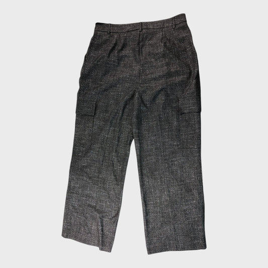 Branded Dark Grey Cargo Trousers