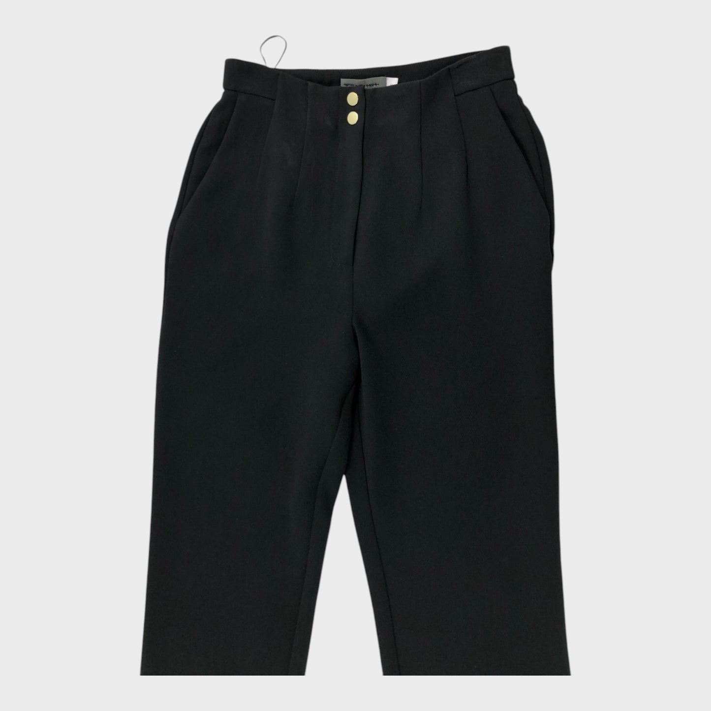 Branded Gold Button Pleated Trousers