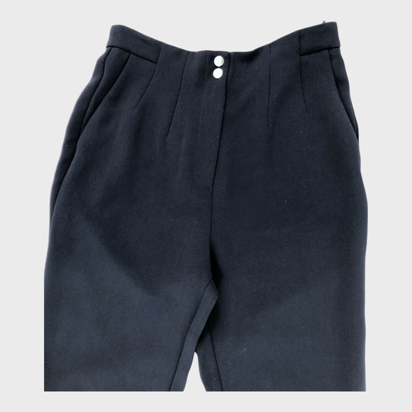 Branded Gold Button Pleated Trousers