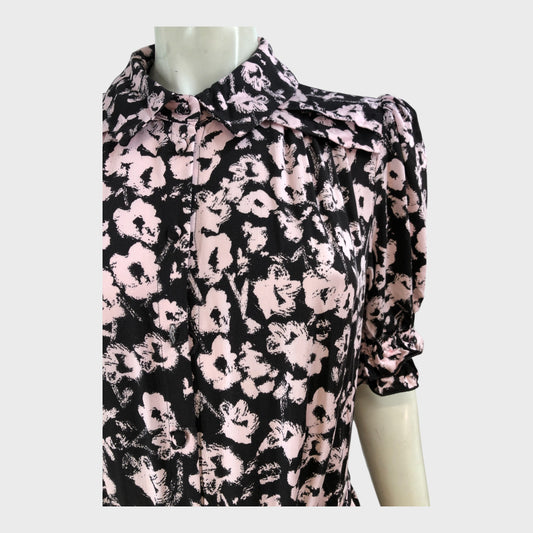 Branded Lilac Floral Pleated Midi Dress