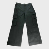 Branded Satin Cargo Trousers - Size 16