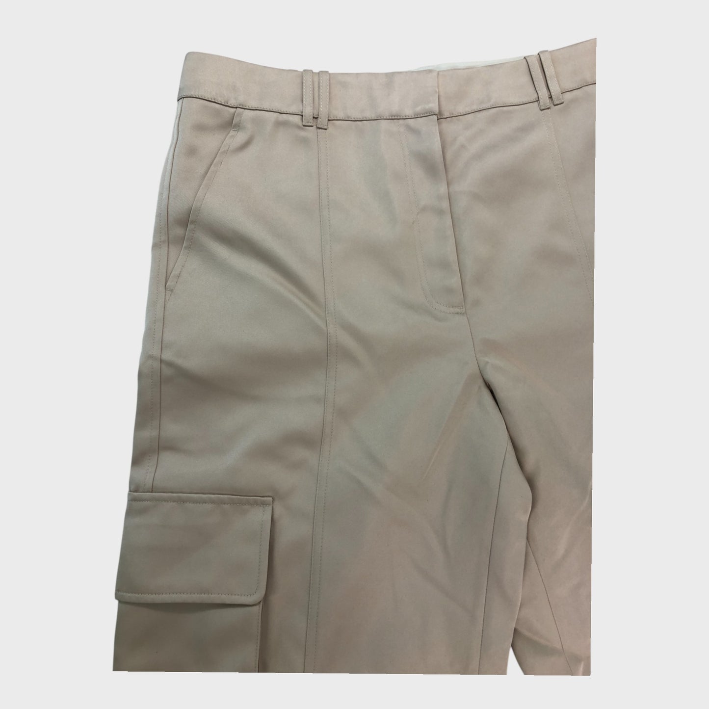 Branded Satin Cargo Trousers - Size 16