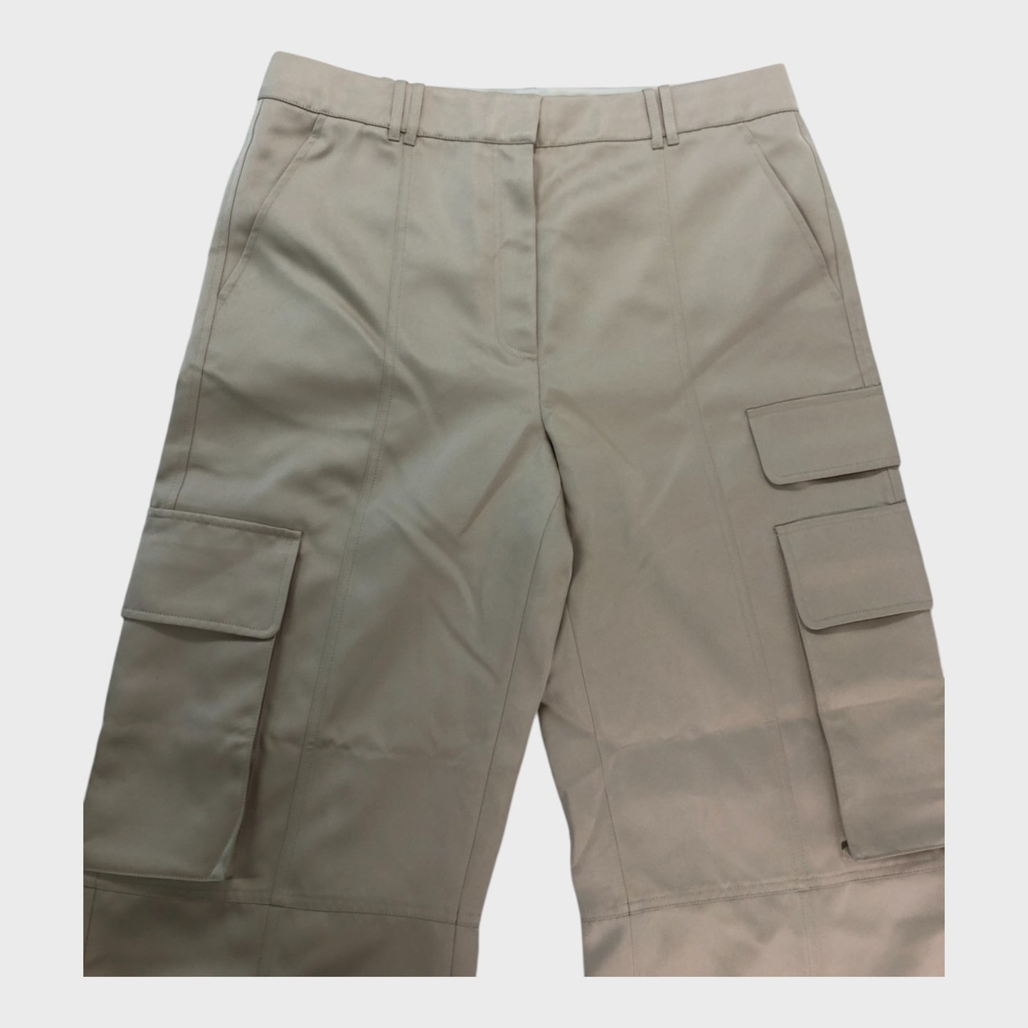 Branded Satin Cargo Trousers - Size 16
