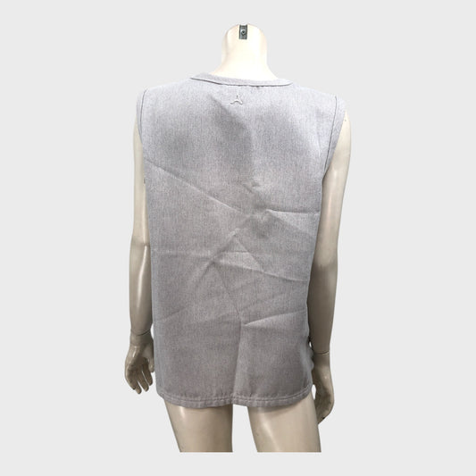 Maniere De Voir Stone Textured Vest - Size medium