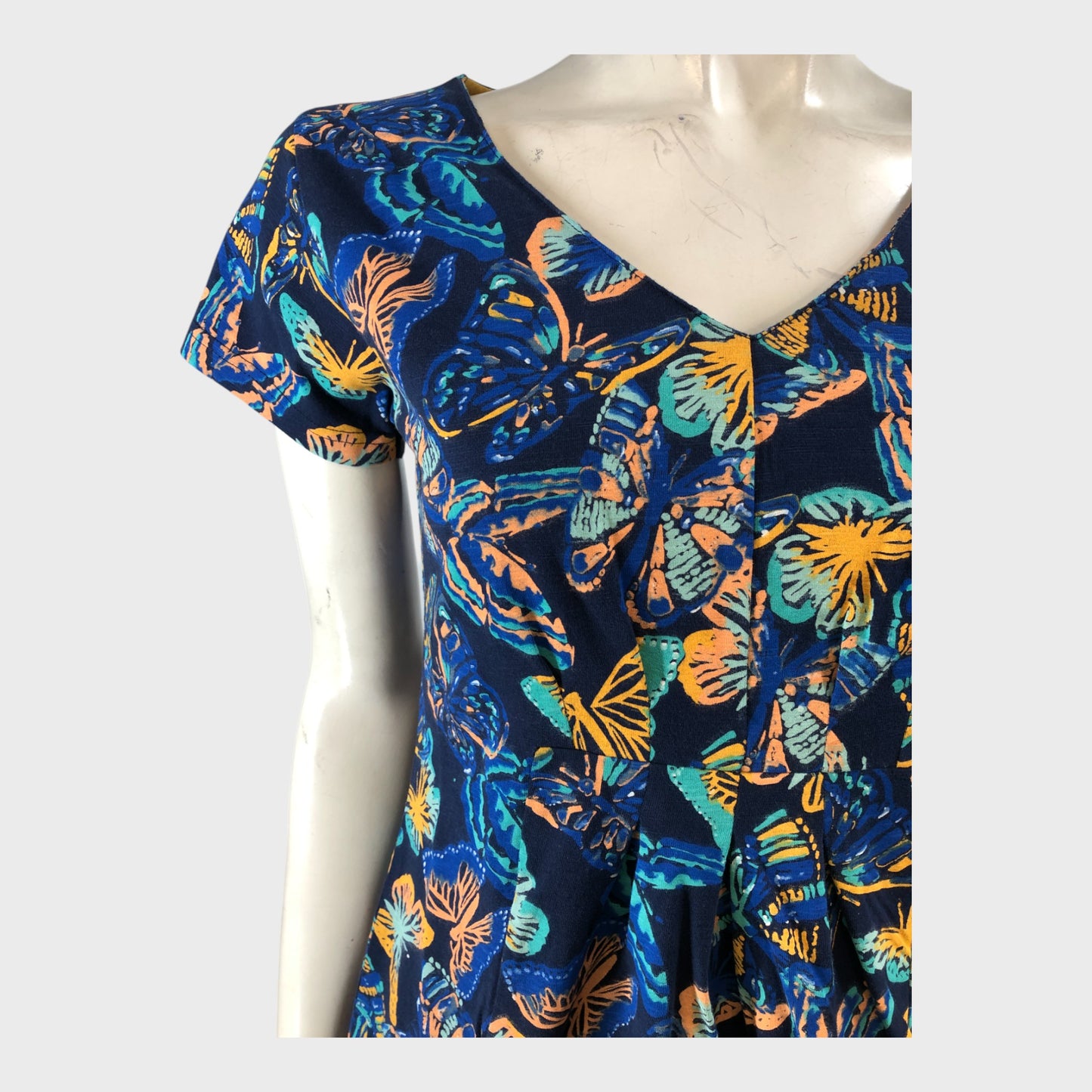 Branded Dark Blue Printed Jersey Tunic