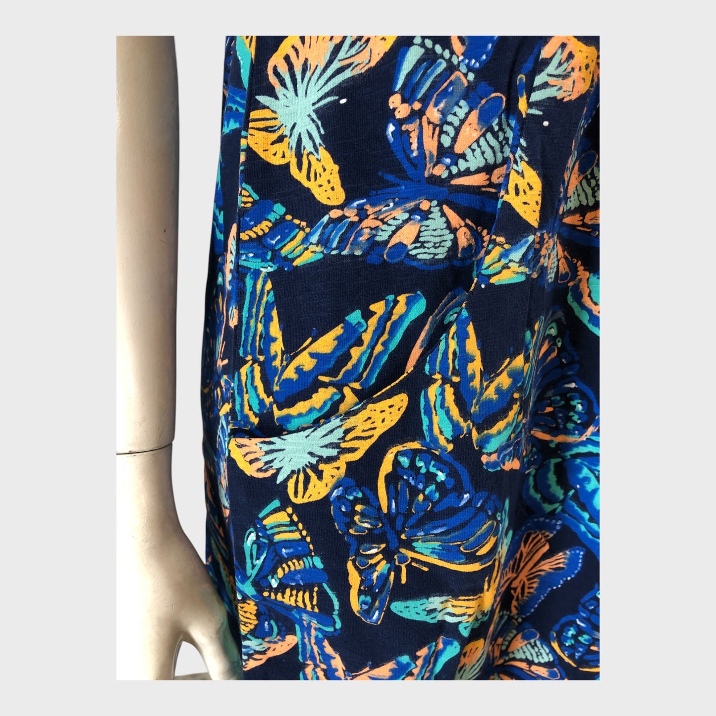 Branded Dark Blue Printed Jersey Tunic