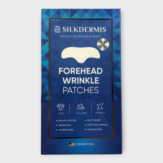 SILKDERMIS Forehead Wrinkle Patches Aloe Collagen Smooth Texture 12 Pcs