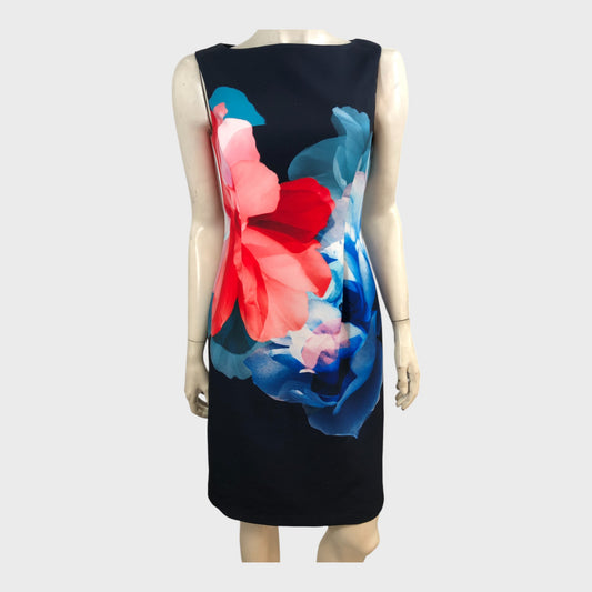 Precis Petite Navy Shift Dress - Size 8