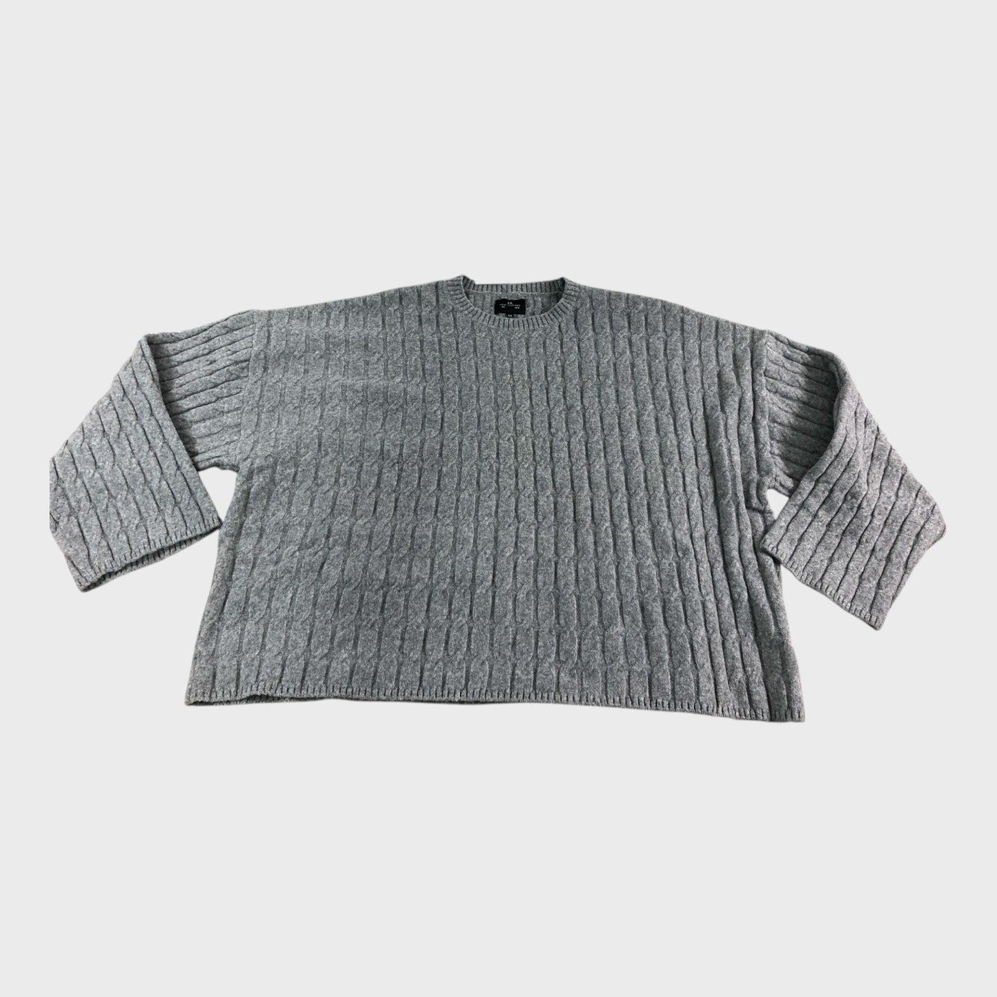 Branded Women's Knit Jumper Crew Neck Long Sleeve Casual