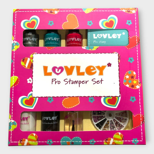 LUVLEY Pro Stamper Set Nail Art Kit Special Polish Rhinestones