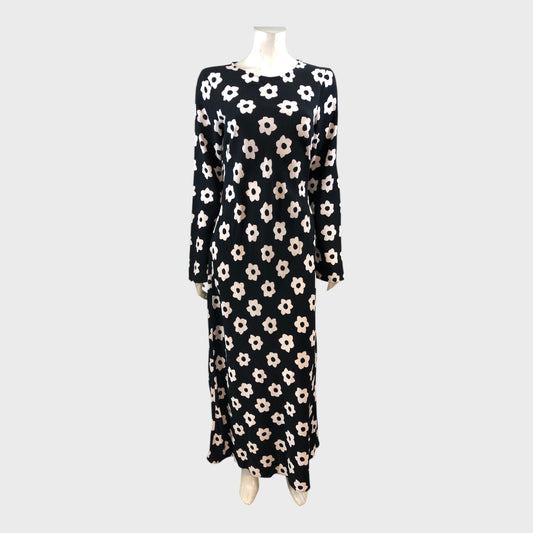 Kitri Black Floral Maxi Dress - Size 10