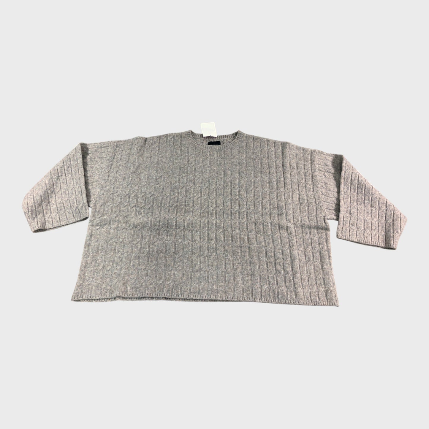 Branded Women's Knit Jumper Crew Neck Long Sleeve Casual