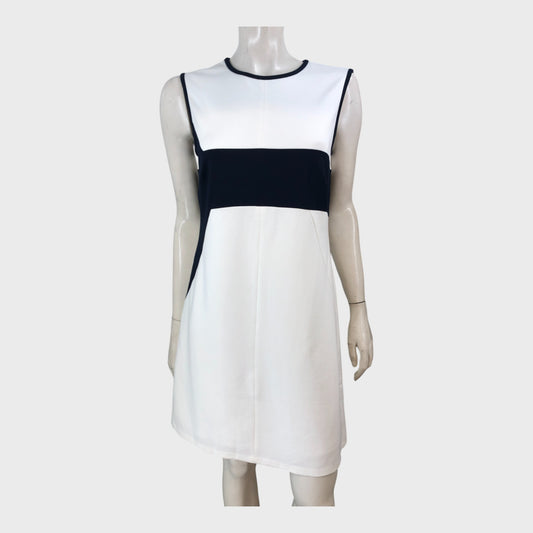 Branded Ivory Colourblock Dress - Size 12