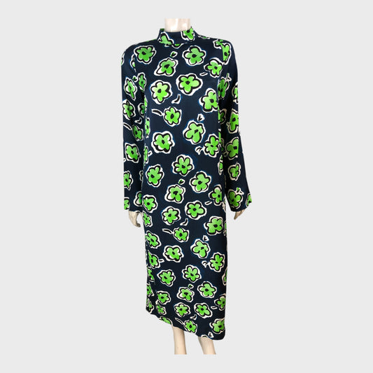 Kitri Blue Floral Midi Dress - Size 12