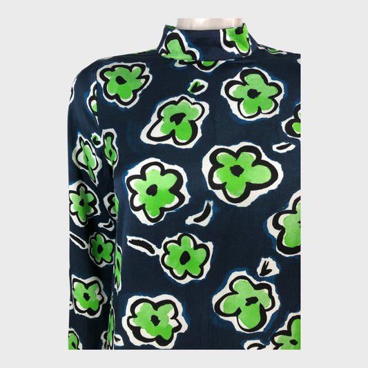 Kitri Blue Floral Midi Dress - Size 12