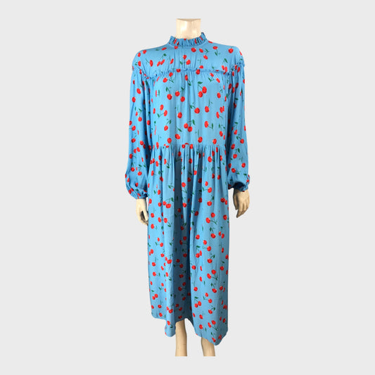 Kitri Blue Cherry Maxi Dress - Size 18