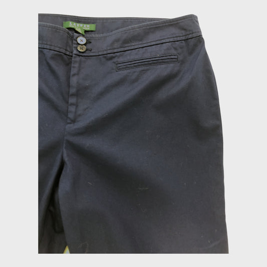 Ralph Lauren Navy Straight Leg Trousers - Size 16