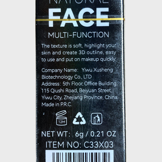 NATURAL FACE Multi-Function Blush Bronzer Highlighter Stick Set With Brush 3PCS