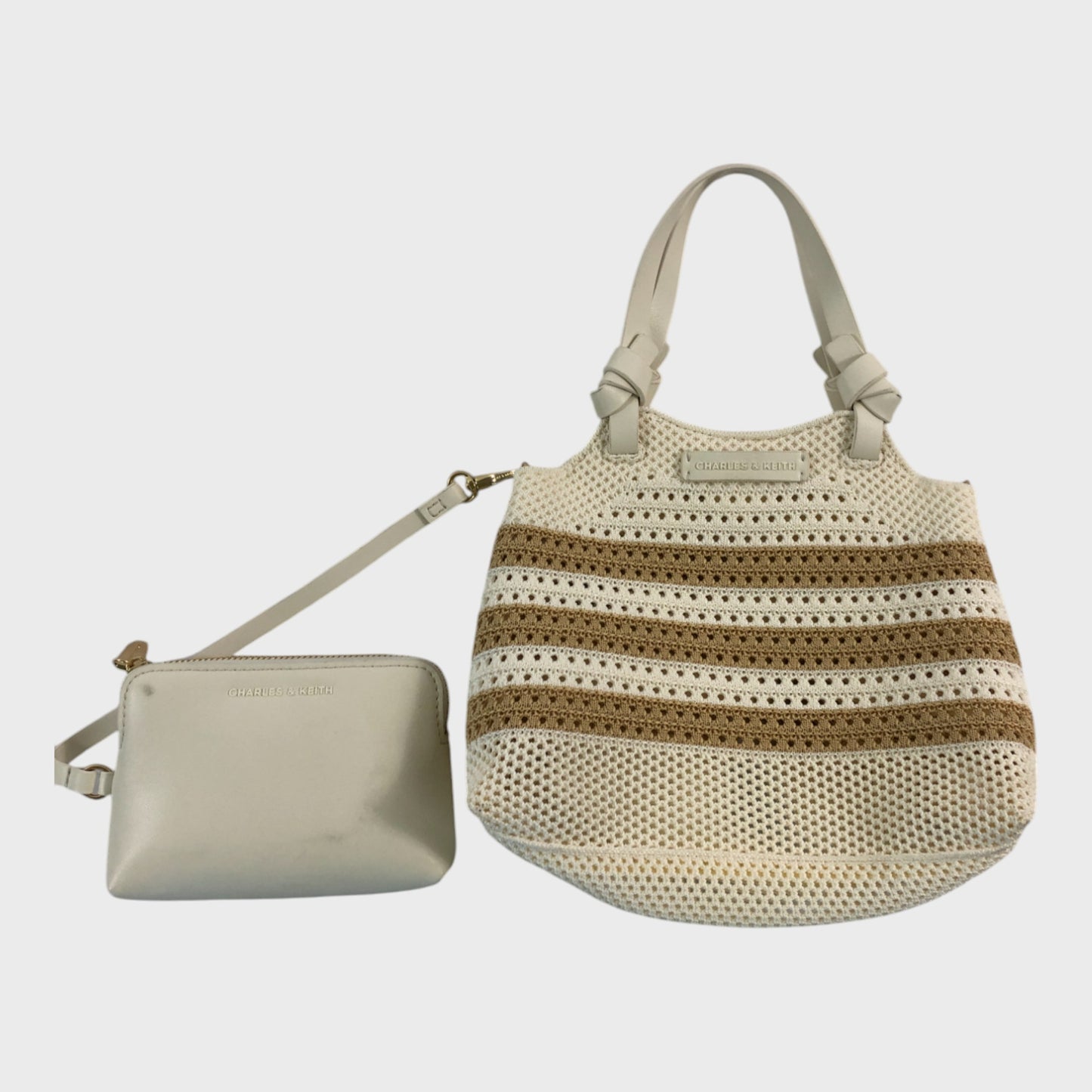 Charles & Keith Striped Tote Bag