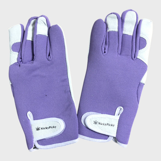 NICKY PICKY Gardening Gloves Purple and White Hand Protection