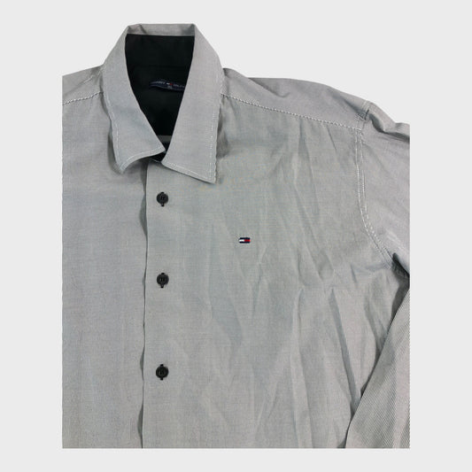 Tommy Hilfiger Grey Striped Shirt - Size XL